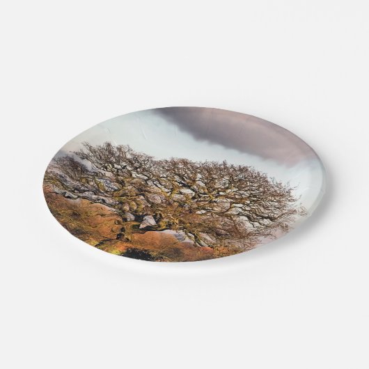 WINTER TREE PAPIEREN BORDJE (Gekanteld)