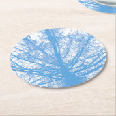 WINTER TREE RONDE KARTONNEN ONDERZETTER (Gebogen)