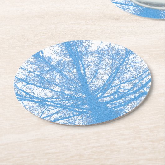 WINTER TREE RONDE KARTONNEN ONDERZETTER (Gebogen)