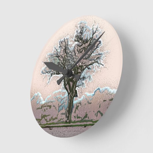 WINTER TREE RONDE KLOK (Hoek)