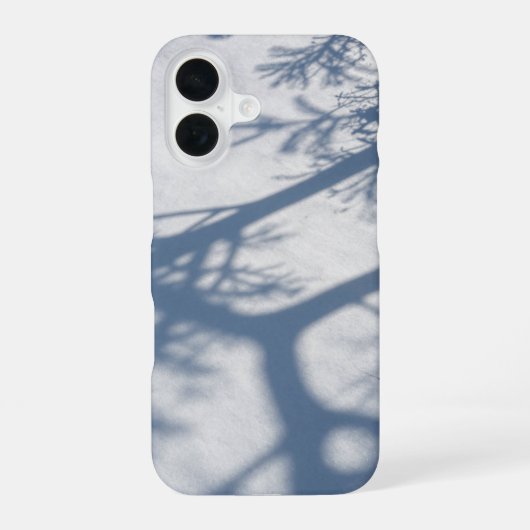Winter Tree Shadow Fresh Snow Phone Case iPhone 16 Hoesje (Achterkant)