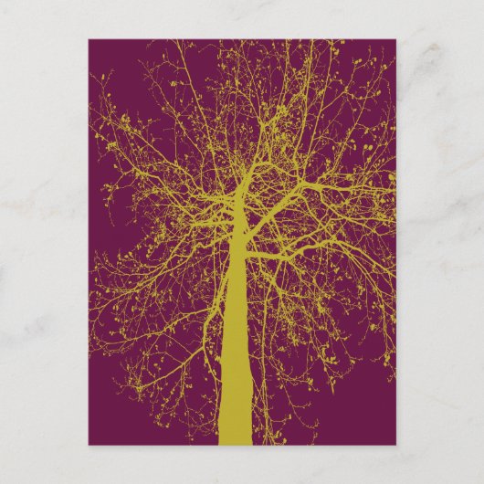 Winter Tree Silhouette Briefkaart (Voorkant)