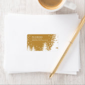 Winter Tree Sneeuwscène Retouradres Label (Insitu)