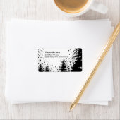 Winter Tree Sneeuwscène Retouradres Label (Insitu)