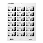 Winter Tree Sneeuwscène Retouradres Label (Full Sheet)