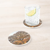 WINTER TREE ZANDSTEEN ONDERZETTER (Zijkant)