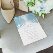 Winter Trees Avenue Elegante bruiloft uitnodiging