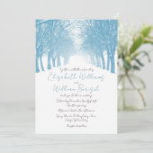 Winter Trees Avenue Elegante bruiloft uitnodiging (Staand voorkant)