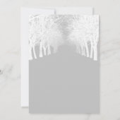 Winter Trees Avenue Elegante bruiloft uitnodiging (Achterkant)