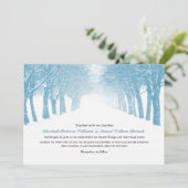 Winter Trees Avenue Horizontal Wedding Invite Kaart (Staand voorkant)