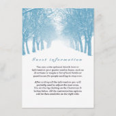 Winter Trees Avenue Wedding Insert Kaart (Voorkant)