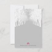 Winter Trees Avenue Wedding RSVP Kaart (Achterkant)