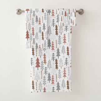 Winter Trees Bath Towels Set Bad Handdoek