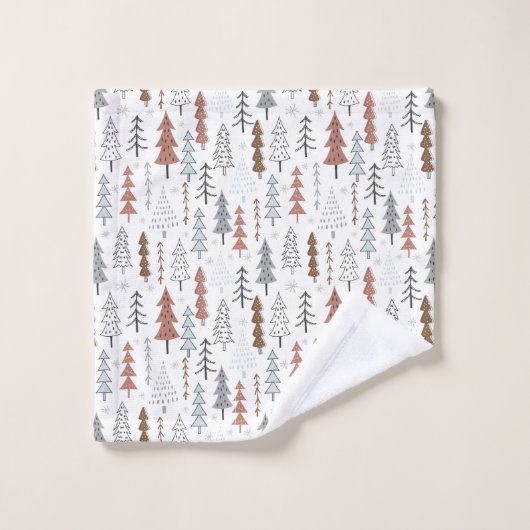 Winter Trees Bath Towels Set Bad Handdoek (Wasdoekje)