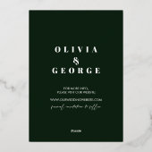 Winter Trees Bergen Vakantie Save the Date Folie Uitnodiging (Achterkant)