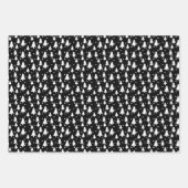 Winter Trees Black White Snow Joy to World Inpakpapier Vel (Voorkant)