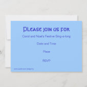 Winter Trees blue "You're Uitnodigd"-uitnodiging Kaart (Achterkant)