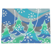 Winter Trees cadeautas grote tas (Voorkant)