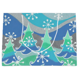 Winter Trees cadeautas grote tas