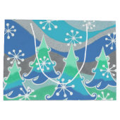 Winter Trees cadeautas grote tas (Achterkant)