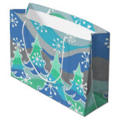 Winter Trees cadeautas grote tas (Achterkant Gekanteld)