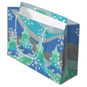 Winter Trees cadeautas grote tas (Voorkant Gekanteld)