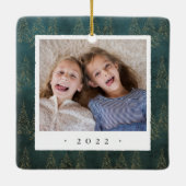 Winter Trees Double Sided Persoonlijke Foto Keramisch Ornament (Achterkant)