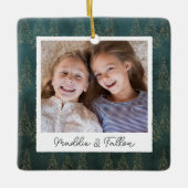 Winter Trees Double Sided Persoonlijke Foto Keramisch Ornament (Voorkant)