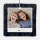 Winter Trees Double Sided Persoonlijke Foto Keramisch Ornament (Achterkant)