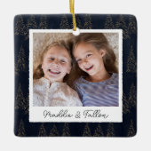 Winter Trees Double Sided Persoonlijke Foto Keramisch Ornament (Voorkant)