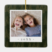 Winter Trees Double Sided Persoonlijke Foto Keramisch Ornament (Achterkant)