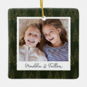 Winter Trees Double Sided Persoonlijke Foto Keramisch Ornament (Voorkant)