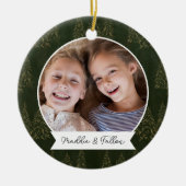 Winter Trees Double Sided Persoonlijke Foto Keramisch Ornament (Voorkant)