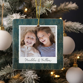 Winter Trees Double Sided Persoonlijke Foto Keramisch Ornament