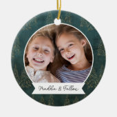 Winter Trees Double Sided Persoonlijke Foto Keramisch Ornament (Voorkant)