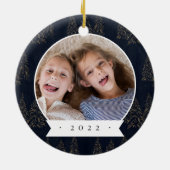 Winter Trees Double Sided Persoonlijke Foto Keramisch Ornament (Achterkant)