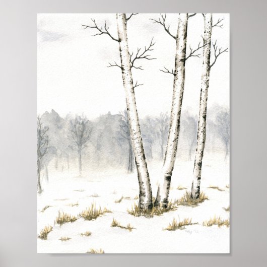 Winter Trees Fine Art Print (Voorkant)