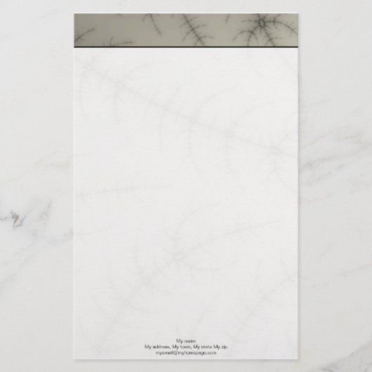 Winter Trees Fractal Briefpapier (Voorkant)