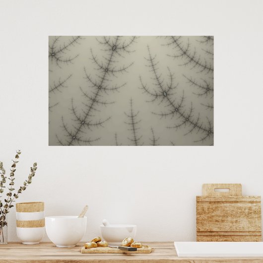 Winter Trees Fractal Poster (Keuken)
