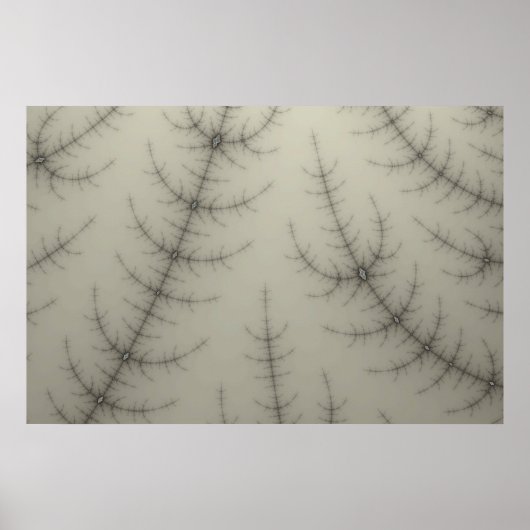 Winter Trees Fractal Poster (Voorkant)