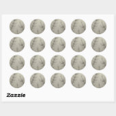 Winter Trees Fractal Ronde Sticker (Vel)