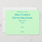 Winter Trees Green-uitnodiging Kaart (Achterkant)