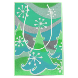 Winter Trees Groene cadeautas medium