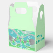 Winter Trees Groene gunst Merry kerstbox Bedankdoosjes (Geopend)