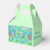Winter Trees Groene gunst Merry kerstbox Bedankdoosjes (Voorkant Zijde)
