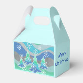 Winter Trees gunnen Merry kerstbox Bedankdoosjes (Voorkant Zijde)