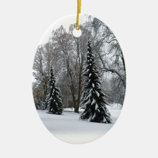 Winter Trees Ornament Personalized Winter Decor (Voorkant)