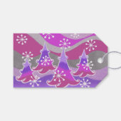 Winter Trees Paarse cadeaulabels (Voorkant (Horizontaal))