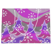 Winter Trees Paarse cadeautas groot (Voorkant)