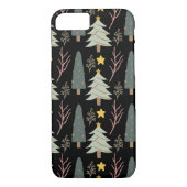 Winter Trees Pattern Bossen Fun Modern Case-Mate iPhone Case (Achterkant)